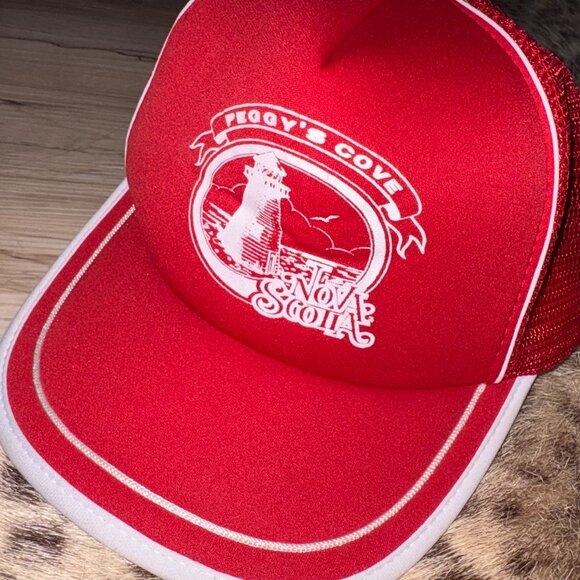 Vintage Red and White Nova Scotia Trucker Hat - Picture 3 of 6